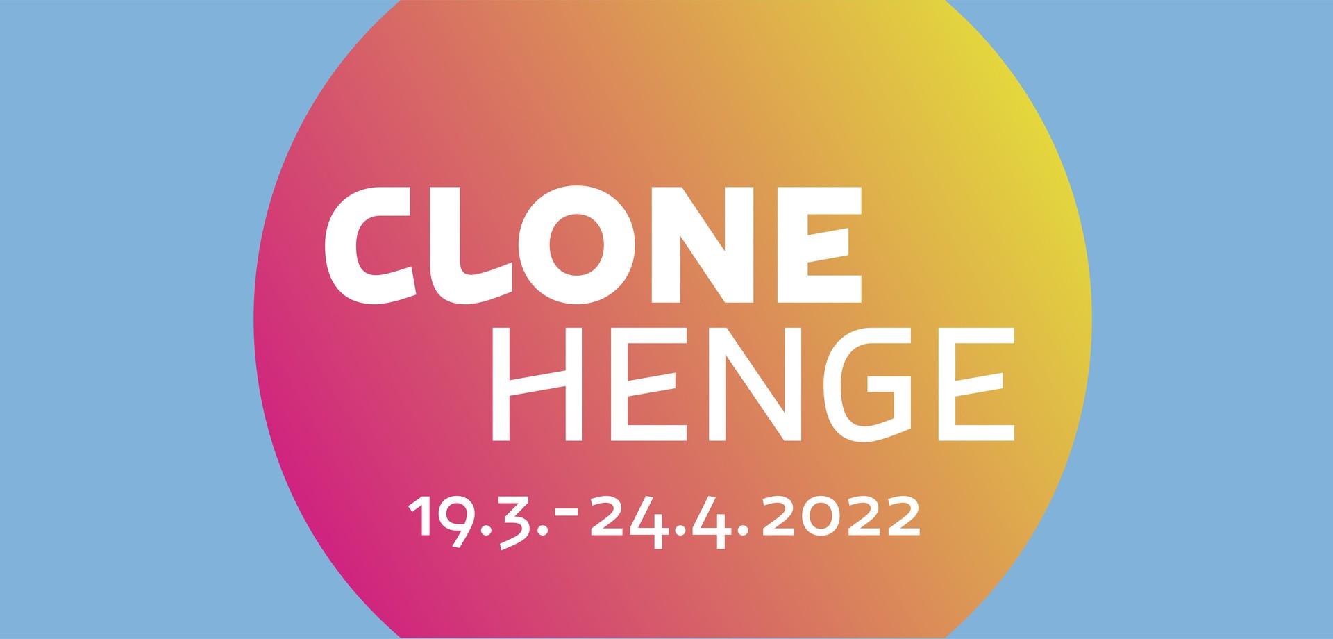 Grafik mit Sonne für die Clonehenge-Ausstellung