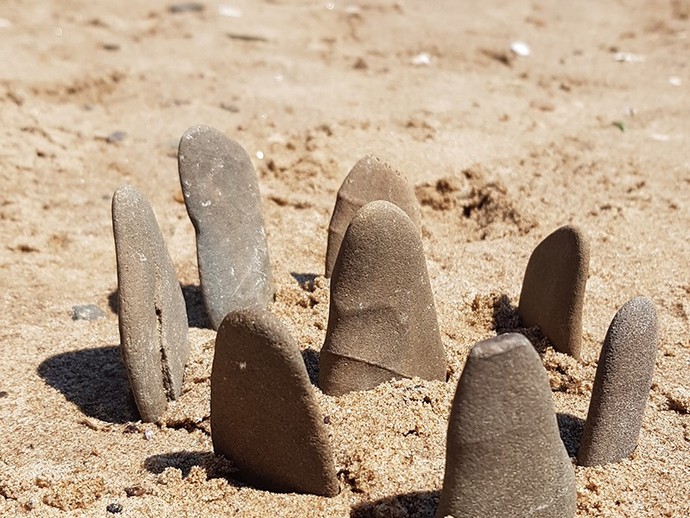 Nachbau aus Sand (vergrößerte Bildansicht wird geöffnet)